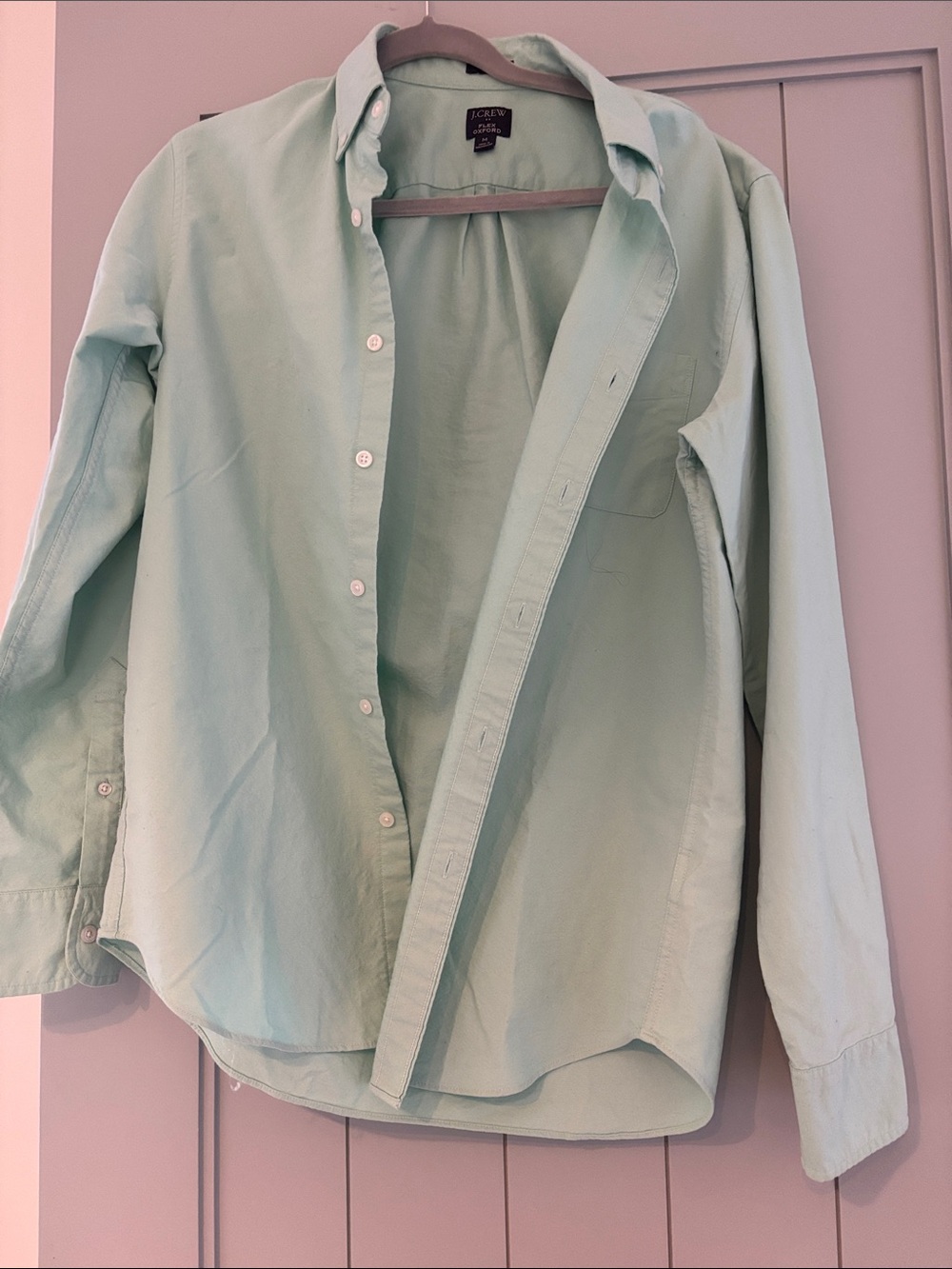 J. Crew Mint Green Classic Button-Down Shirt medium